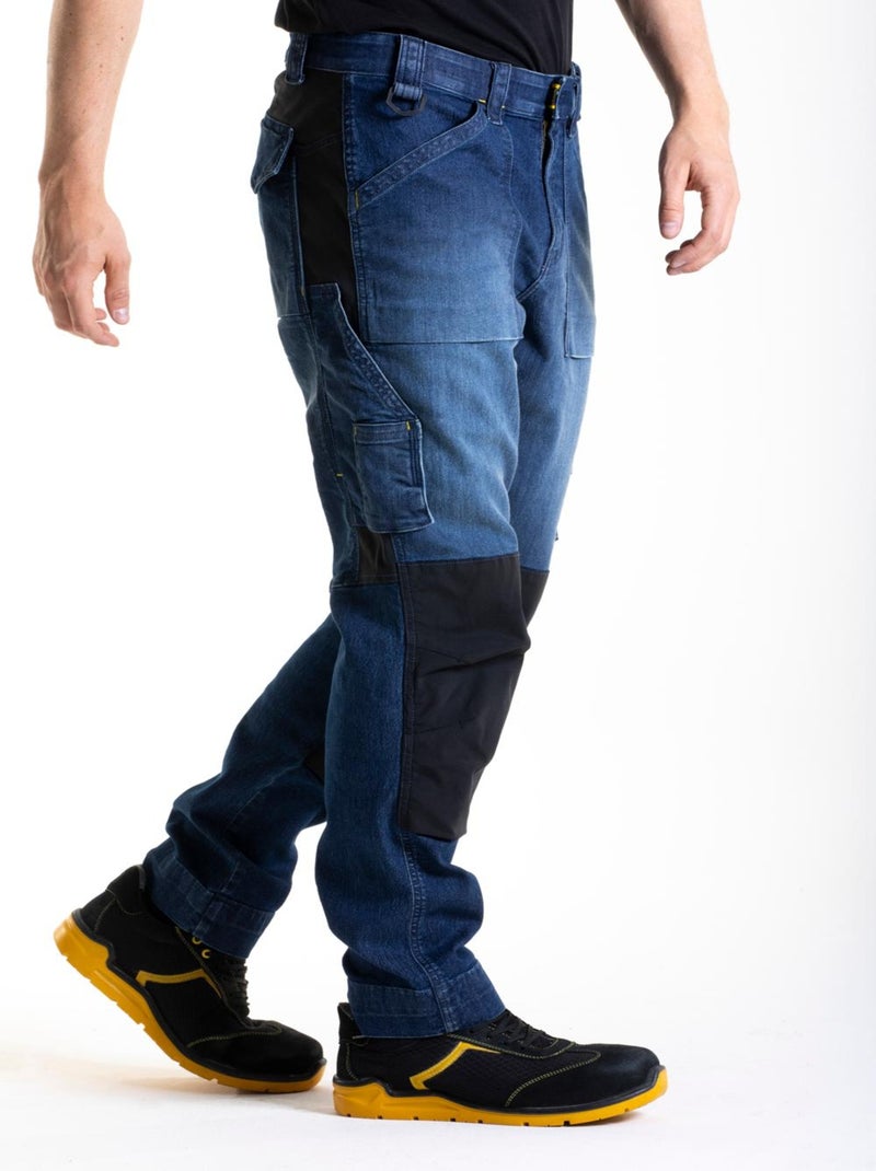 Pantalon de travail multipoches Fibreflex® MOBTEC 'Rica Lewis' Bleu - Kiabi