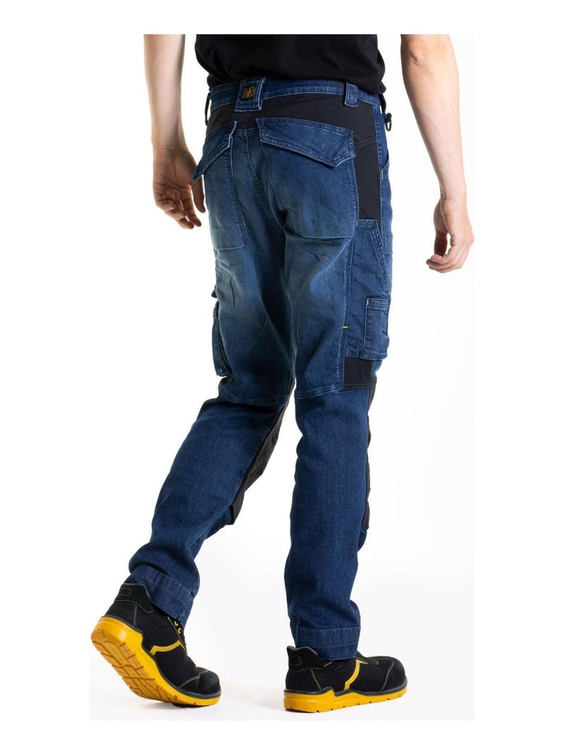 Pantalon de travail multipoches Fibreflex® MOBTEC 'Rica Lewis' Bleu - Kiabi
