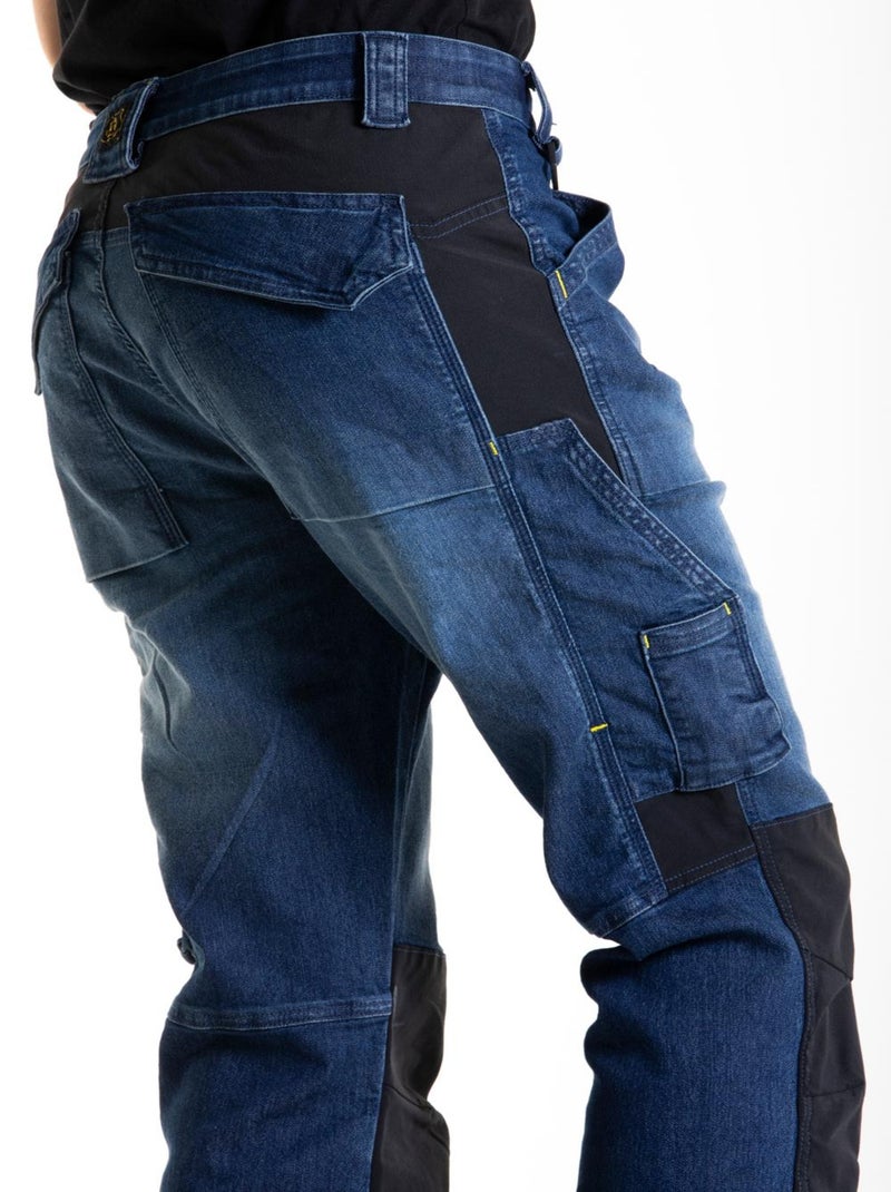 Pantalon de travail multipoches Fibreflex® MOBTEC 'Rica Lewis' Bleu - Kiabi