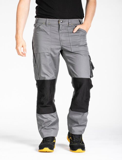 Pantalon de travail normé coupe droite MOBILON 'Rica Lewis' - Kiabi