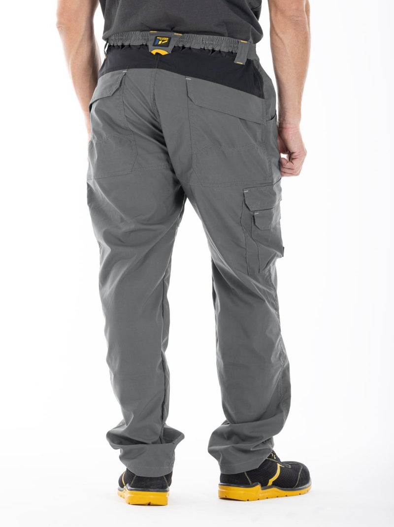 Pantalon de travail technique multi-poches LONGTEC 'Rica Lewis' Gris - Kiabi