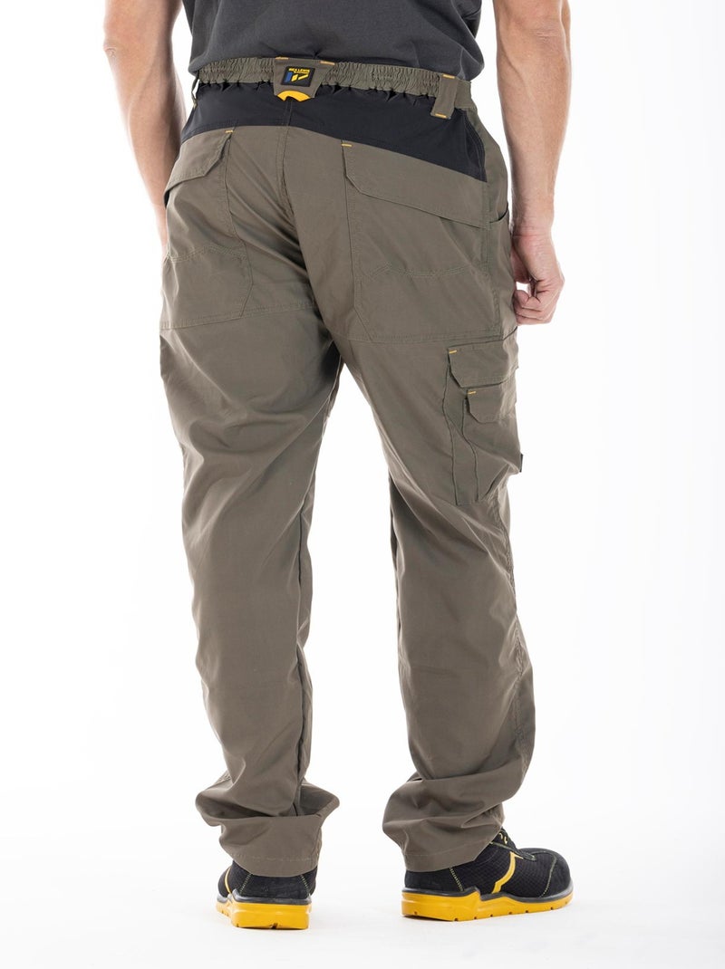 Pantalon de travail technique multi-poches LONGTEC 'Rica Lewis' Kaki - Kiabi
