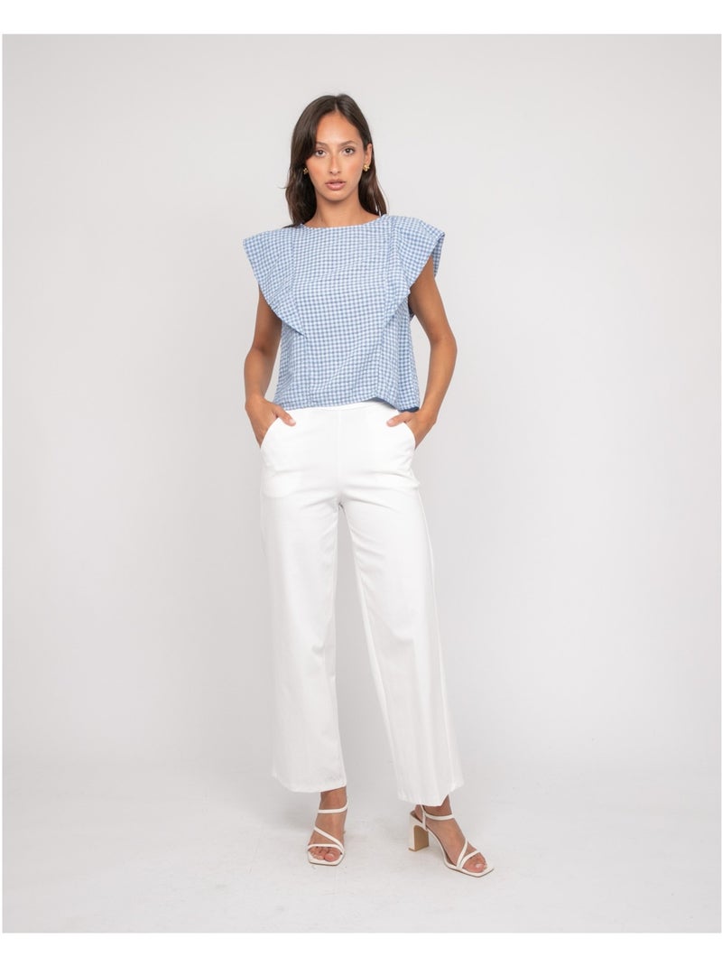 Pantalon de ville EKOLIA Blanc - Kiabi