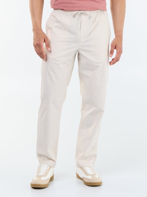 Pantalon de ville en popeline - Kiabi