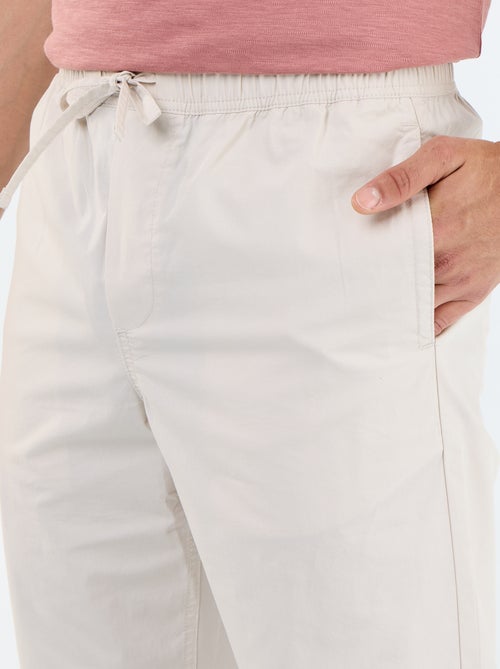 Pantalon de ville en popeline - Kiabi