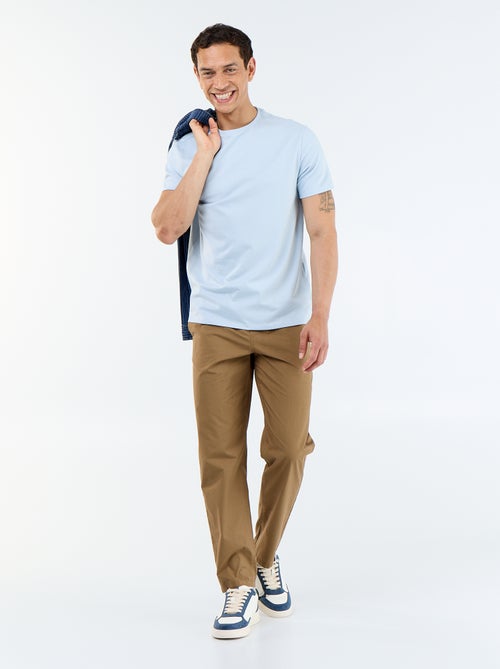 Pantalon de ville en popeline - Kiabi