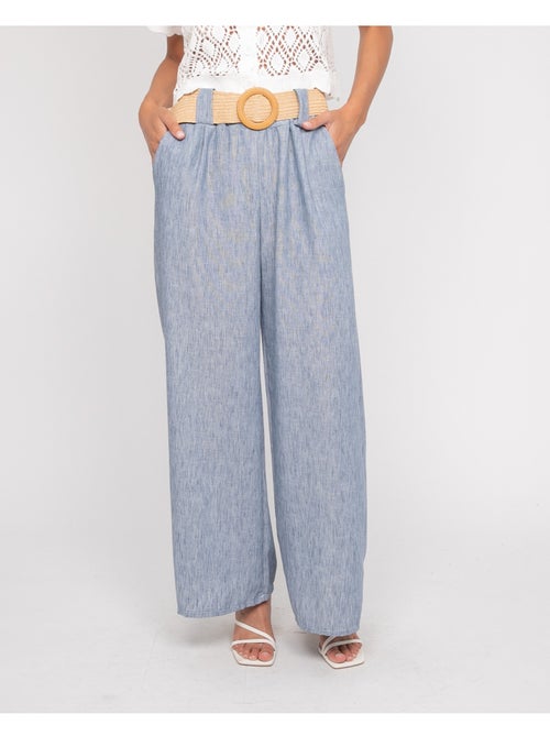 Pantalon de ville et ceinture ELOUVE - Kiabi