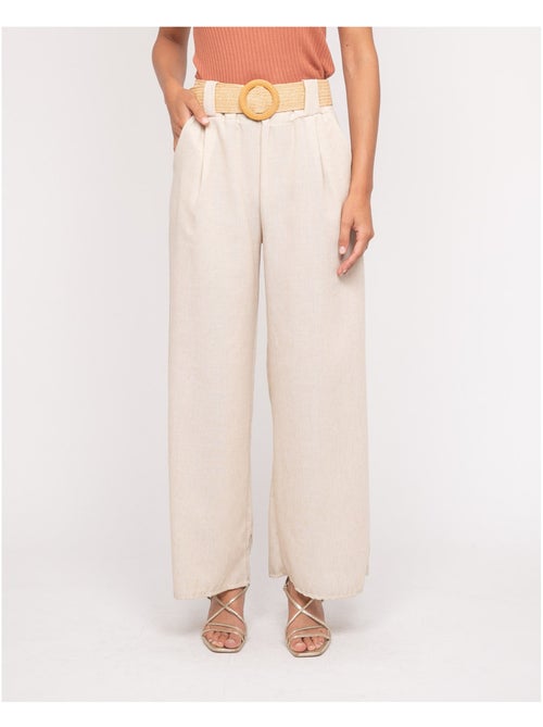 Pantalon de ville et ceinture ELOUVE - Kiabi