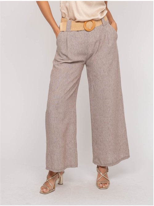 Pantalon de ville et ceinture ELOUVE - Kiabi