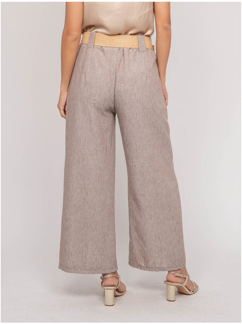 Pantalon de ville et ceinture ELOUVE Gris - Kiabi