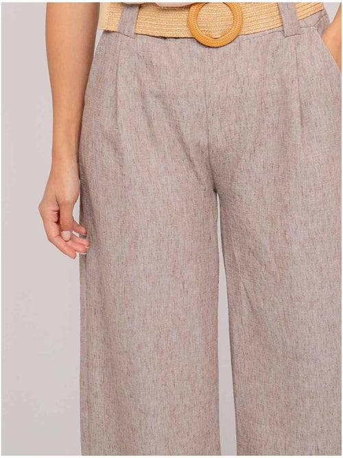 Pantalon de ville et ceinture ELOUVE - Kiabi