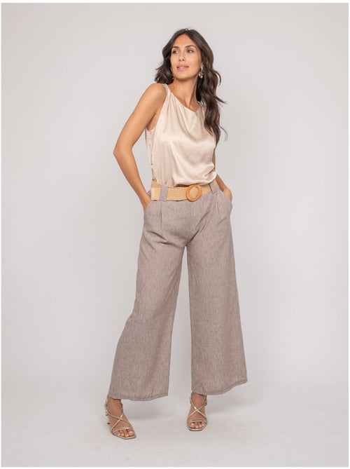 Pantalon de ville et ceinture ELOUVE - Kiabi