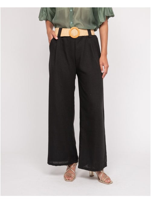 Pantalon de ville et ceinture ELOUVE - Kiabi