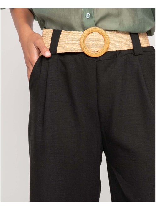 Pantalon de ville et ceinture ELOUVE - Kiabi