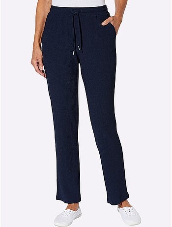 Pantalon décontracté à ceinture élastique avec poches latérales - taille standard - moda vilona