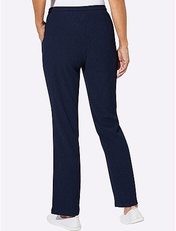 Pantalon décontracté à ceinture élastique avec poches latérales - taille standard - moda vilona