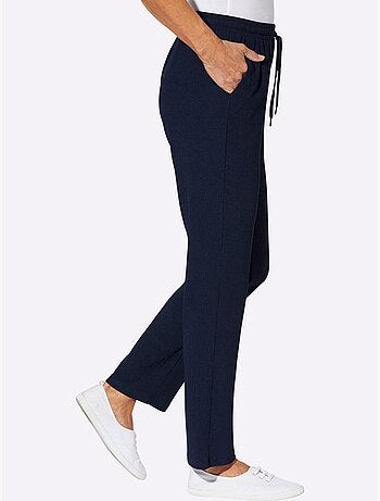 Pantalon décontracté à ceinture élastique avec poches latérales - taille standard - moda vilona