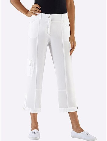 Pantalon décontracté à ceinture élastique avec poches pratiques - Taille courte - Witt