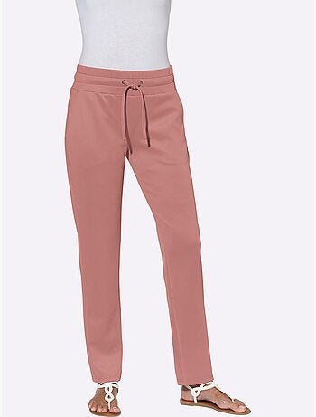 Pantalon confortable avec ceinture élastique et poches devant - Taille courte - Moda Vilona