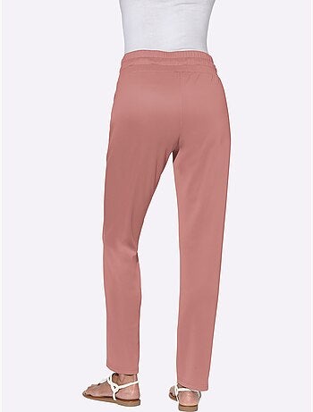 Pantalon confortable avec ceinture élastique et poches devant - Taille courte - Moda Vilona