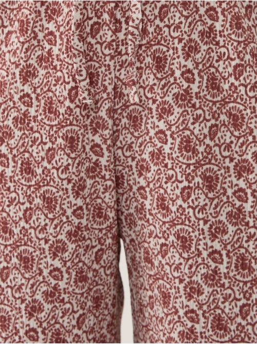 Pantalon décontracté à jambes larges et à motifs - Kiabi Pantalon décontracté à jambes larges et à motifs - Kiabi