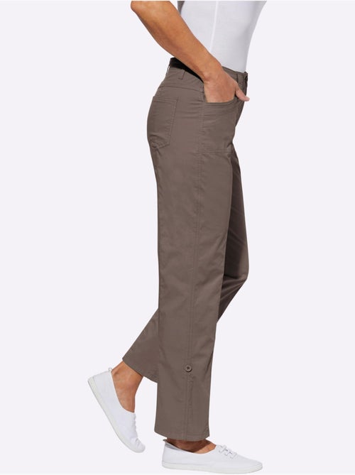 Pantalon décontracté à jambes retroussables et ceinture gainante - bonnet k - moda vilona - Kiabi Pantalon décontracté à jambes retroussables et ceinture gainante - bonnet k - moda vilona - Kiabi