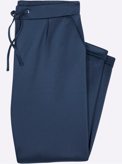 Pantalon décontracté avec ceinture élastique et poches devant - Taille courte - Moda Vilona - Kiabi
