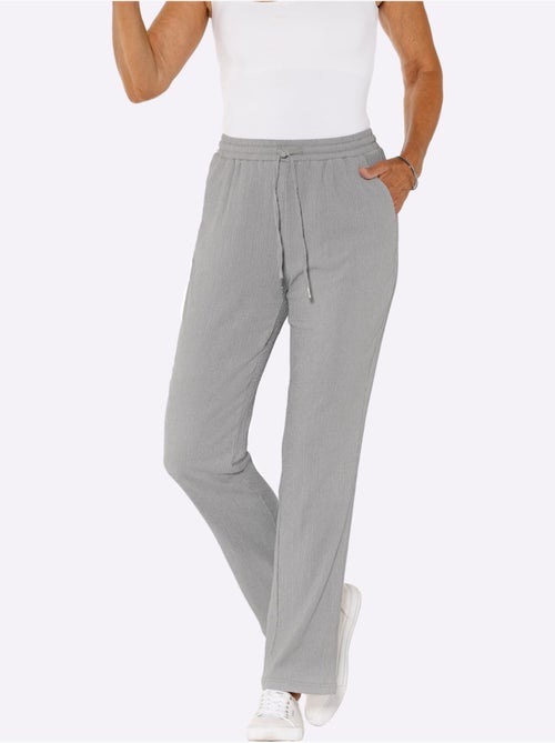 Pantalon décontracté avec ceinture élastique et poches latérales - Taille standard - Moda Vilona - Kiabi Pantalon décontracté avec ceinture élastique et poches latérales - Taille standard - Moda Vilona - Kiabi