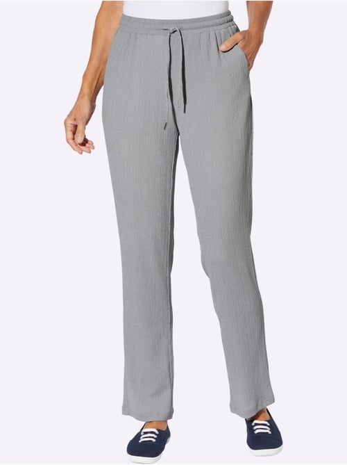 Pantalon décontracté avec ceinture élastique et poches latérales - Taille standard - Moda Vilona - Kiabi Pantalon décontracté avec ceinture élastique et poches latérales - Taille standard - Moda Vilona - Kiabi