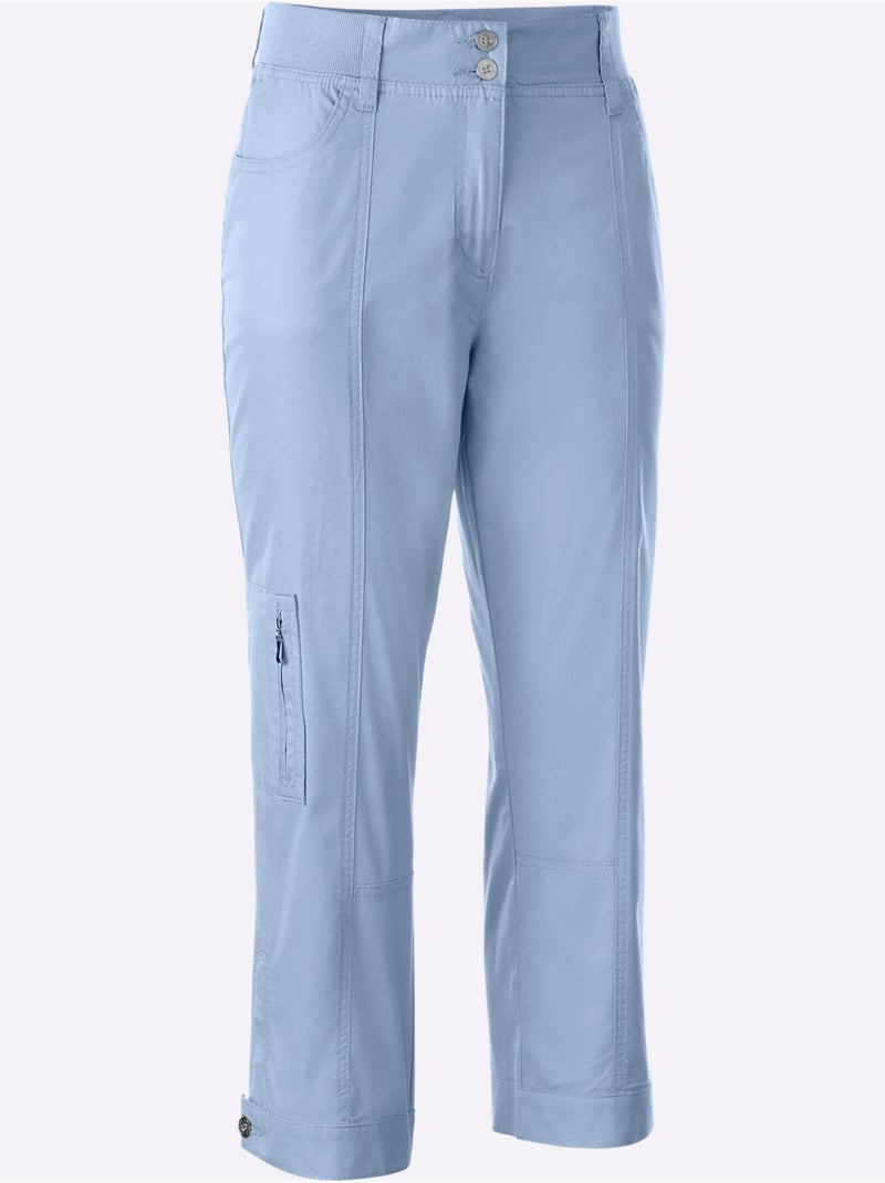 Pantalon décontracté avec ceinture élastique et poches pratiques - Taille standard - Witt Bleu clair - Kiabi