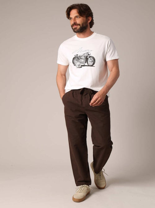 Pantalon décontracté avec taille élastiquée 'Deeluxe' - Kiabi