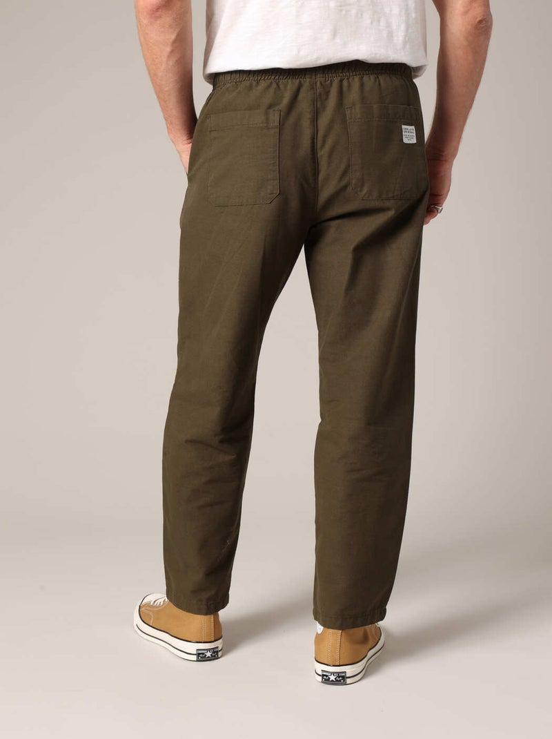 Pantalon décontracté avec taille élastiquée 'Deeluxe' Vert olive - Kiabi