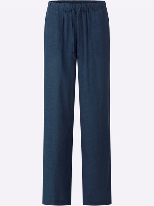 Pantalon décontracté en mélange de matières avec ceinture élastique - Taille courte - Moda Vilona - Kiabi Pantalon décontracté en mélange de matières avec ceinture élastique - Taille courte - Moda Vilona - Kiabi