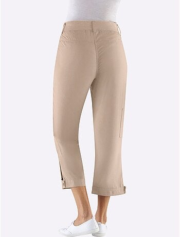 Pantalon décontracté à ceinture élastique avec poches pratiques - taille courte - witt