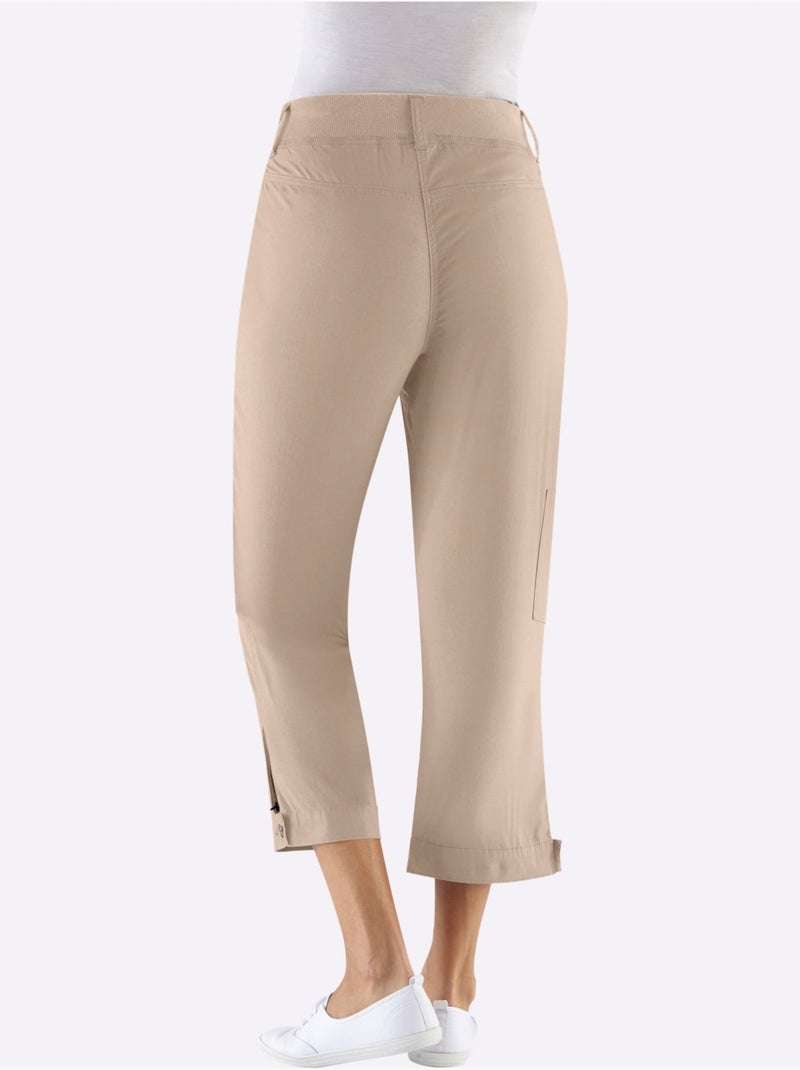 Pantalon décontracté en qualité extensible avec poches pratiques - taille courte - witt Gris foncé - Kiabi