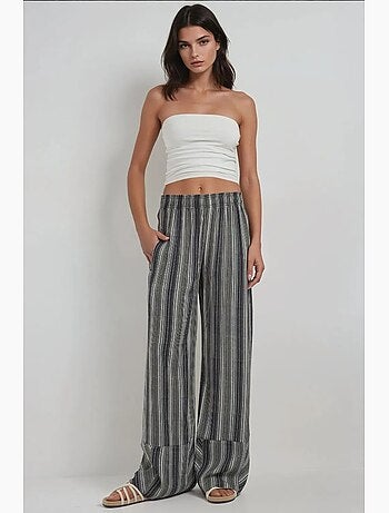 Pantalon décontracté imprimé à jambes larges hiccup