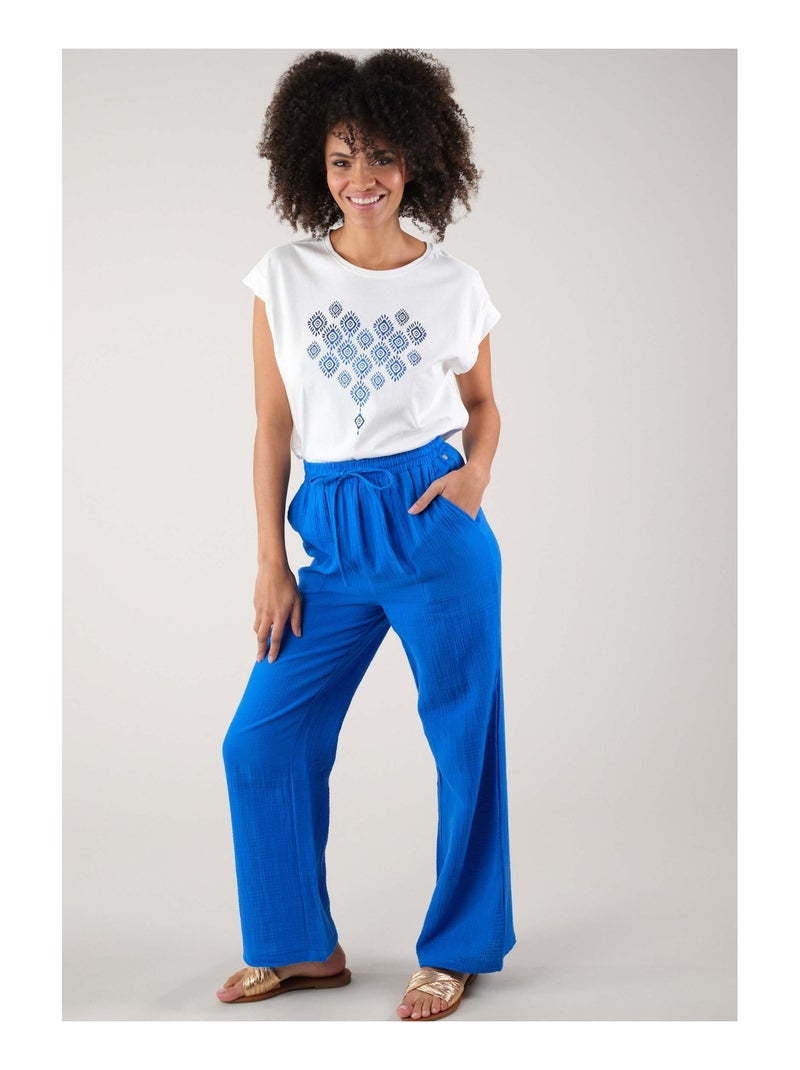 Pantalon décontracté long  'Deeluxe' Bleu fluo - Kiabi