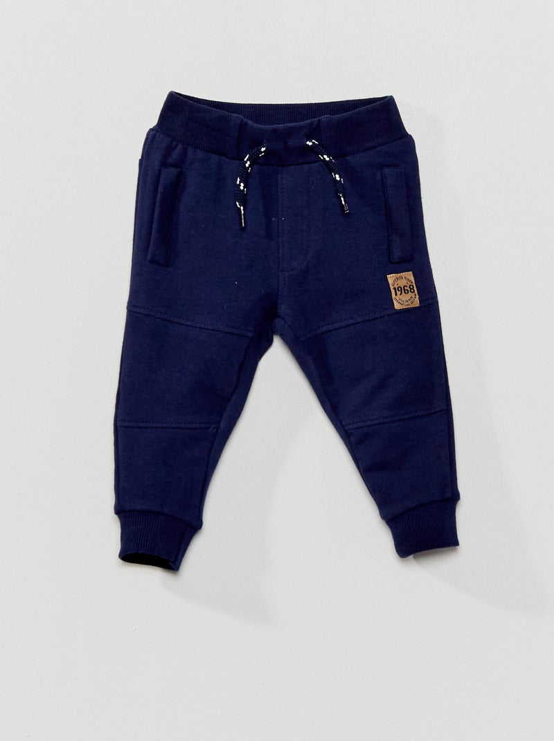 Pantalon découpe fantaisie bleu - Kiabi