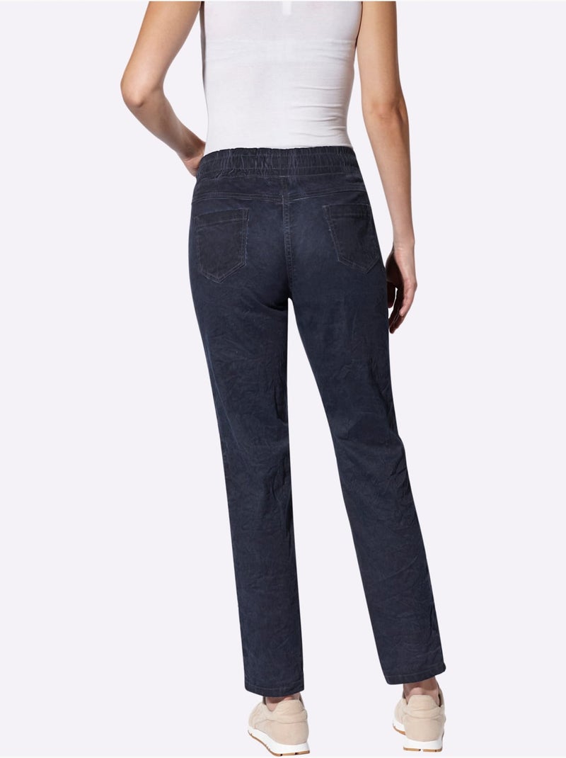 Pantalon Délavage > Tendance - Taille Standard - Helline Bleu marine - Kiabi