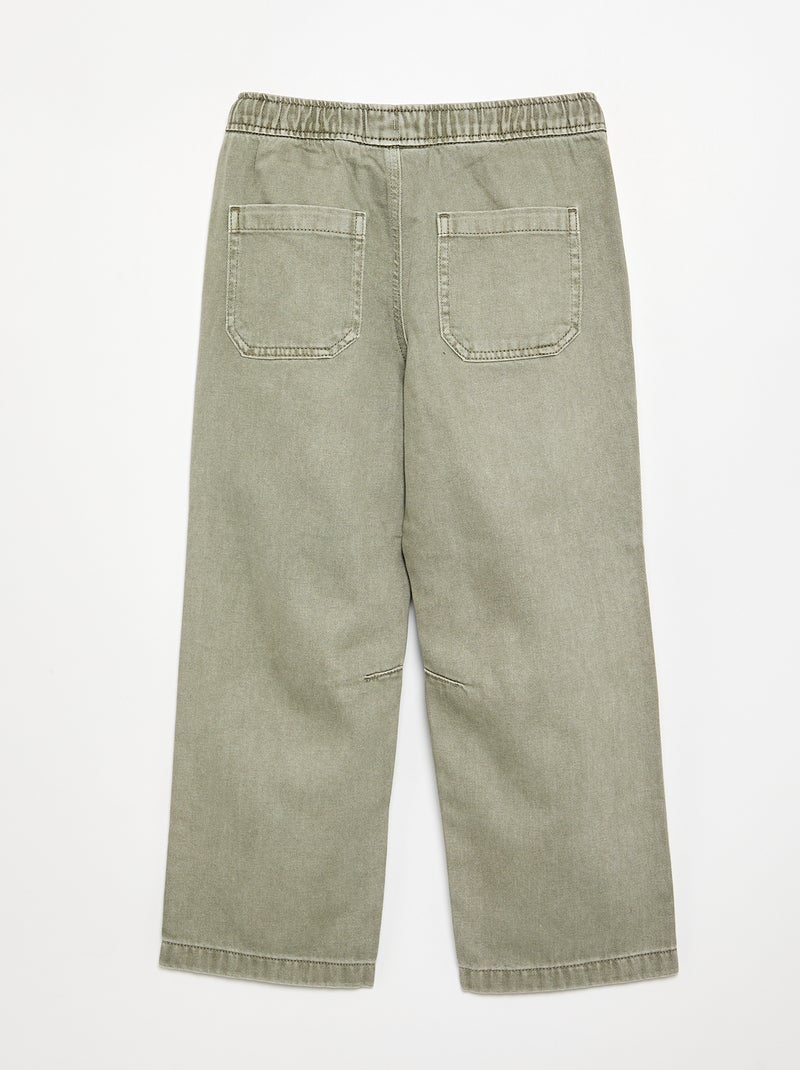 Pantalon denim - coupe confortable Vert - Kiabi