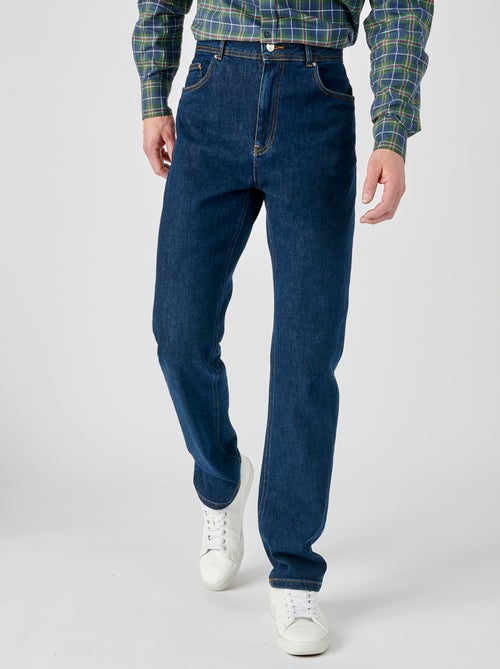 Pantalon denim 5 poches coupe droite - Damart - Kiabi