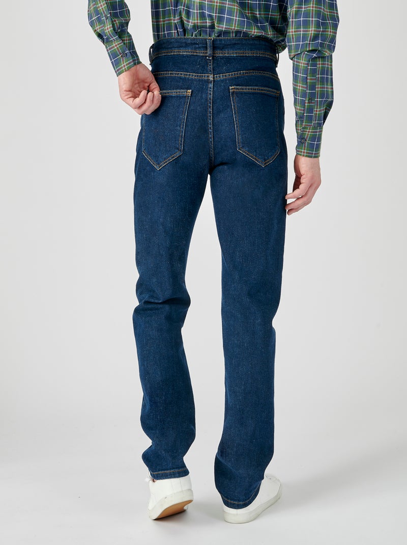 Pantalon denim 5 poches coupe droite - Damart Bleu marine - Kiabi