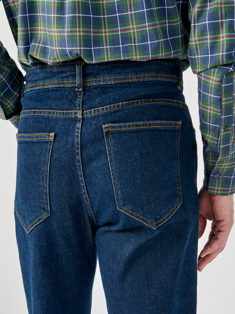 Pantalon denim 5 poches coupe droite - Damart Bleu marine - Kiabi