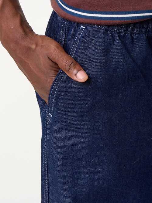 Pantalon denim à la taille élastiquée - Kiabi Pantalon denim à la taille élastiquée - Kiabi
