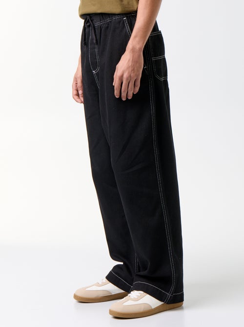 Pantalon denim à la taille élastiquée - Kiabi Pantalon denim à la taille élastiquée - Kiabi