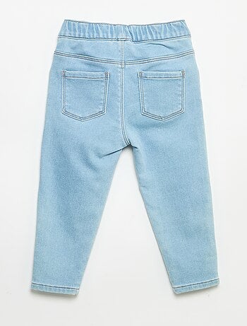 Pantalon denim avec revers à la base