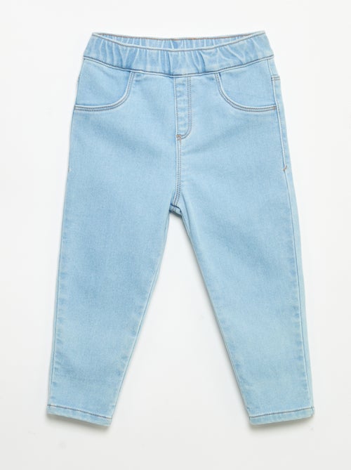 Pantalon denim avec revers à la base - Kiabi Pantalon denim avec revers à la base - Kiabi