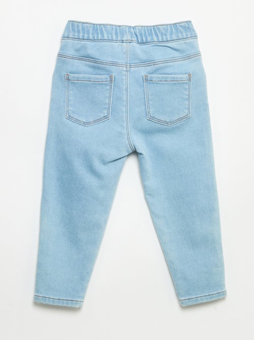 Pantalon denim avec revers à la base - Kiabi Pantalon denim avec revers à la base - Kiabi