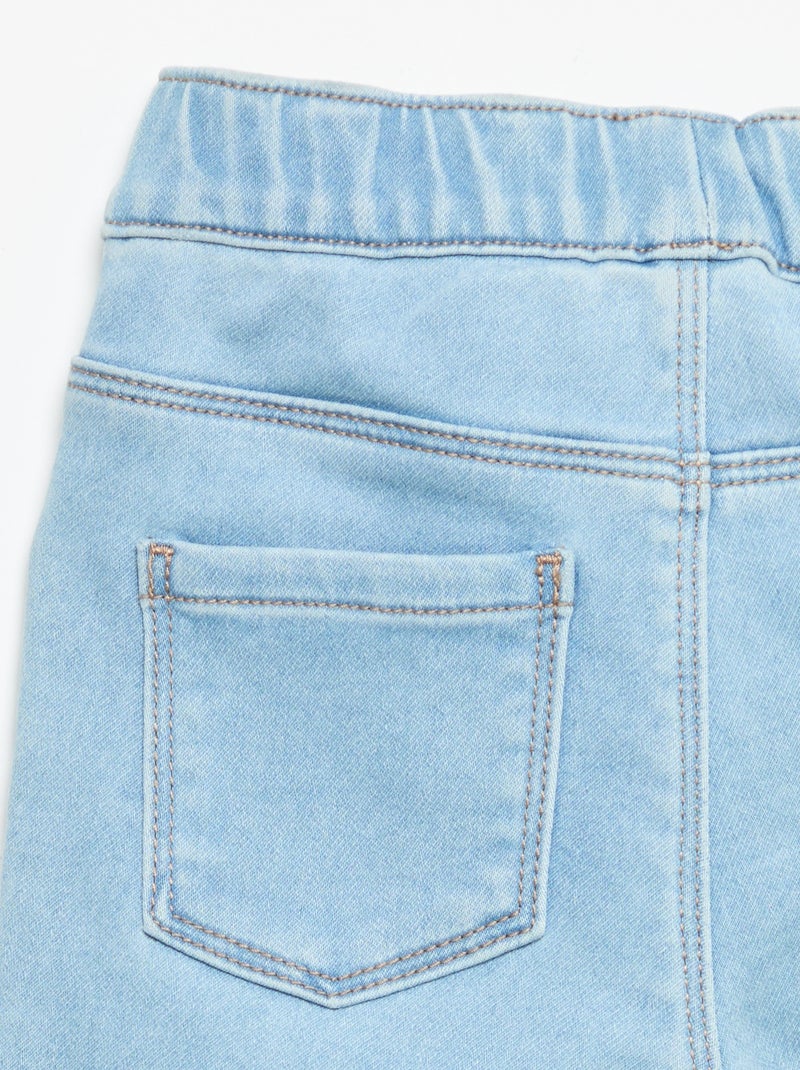 Pantalon denim avec revers à la base Bleu - Kiabi