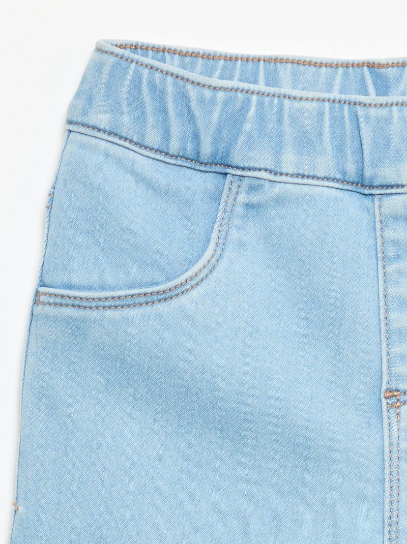 Pantalon denim avec revers à la base Bleu - Kiabi